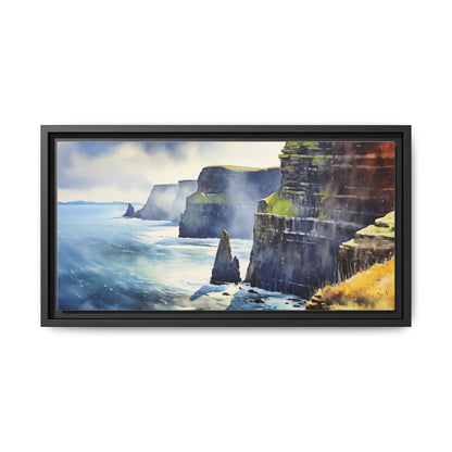 Watercolour of Cliffs of Moher – Beautiful Coastal Landscape Canvas Print