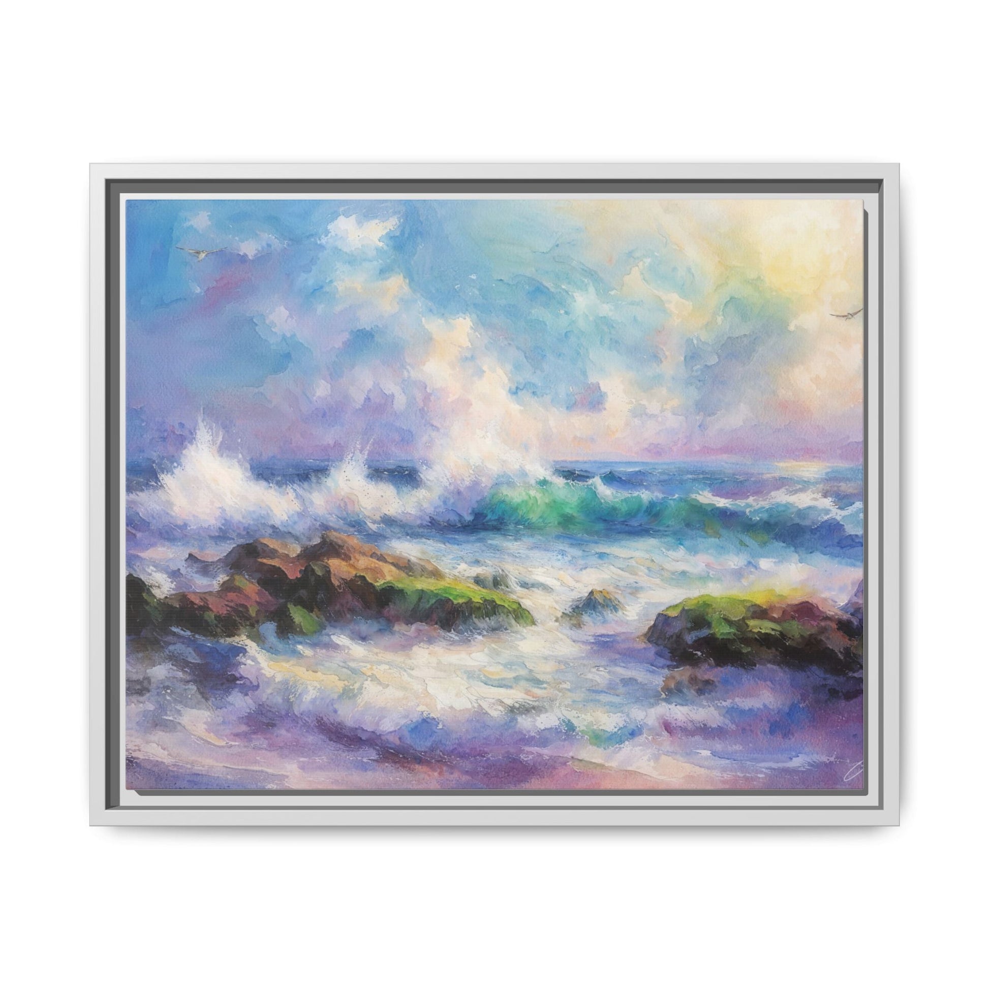 Achill Shoreline wcol wall art showcasing the stunning Irish coastal landscape, printed on high-quality canvas for a timeless and serene addition to your home décor.