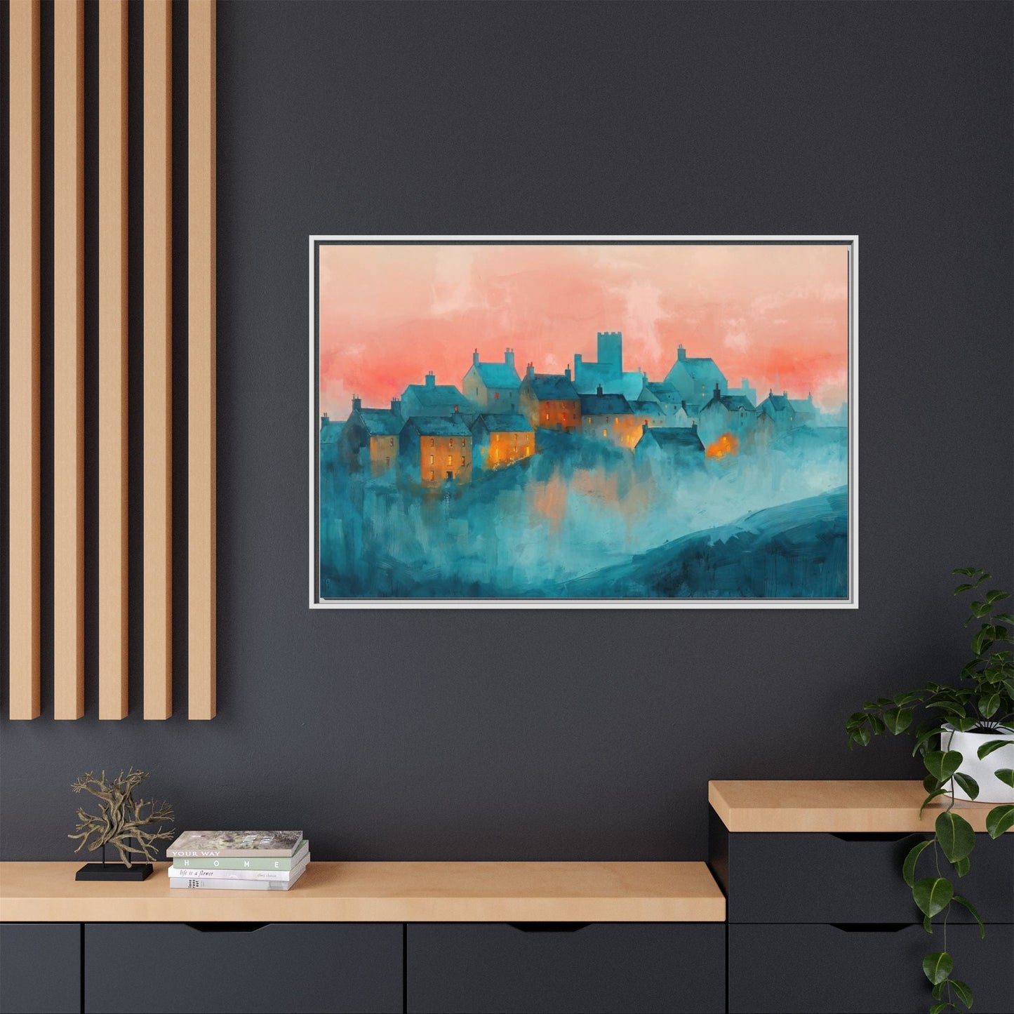 A Castle Town - Beautiful Landscape Canvas Print for all places Décor