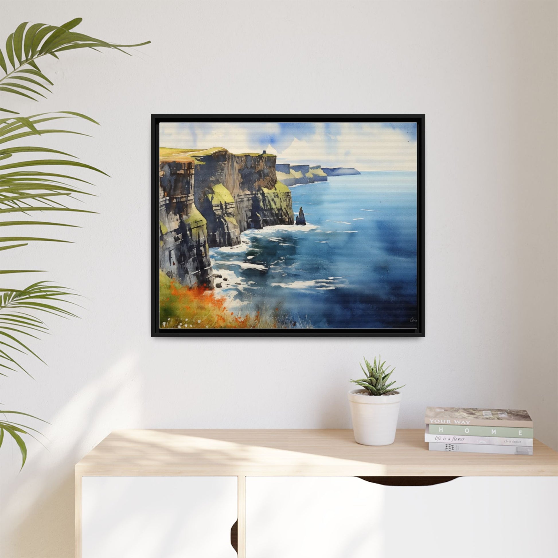 Cliffs of Moher Midday Sun - Beautiful Coastal Landscape Canvas Print