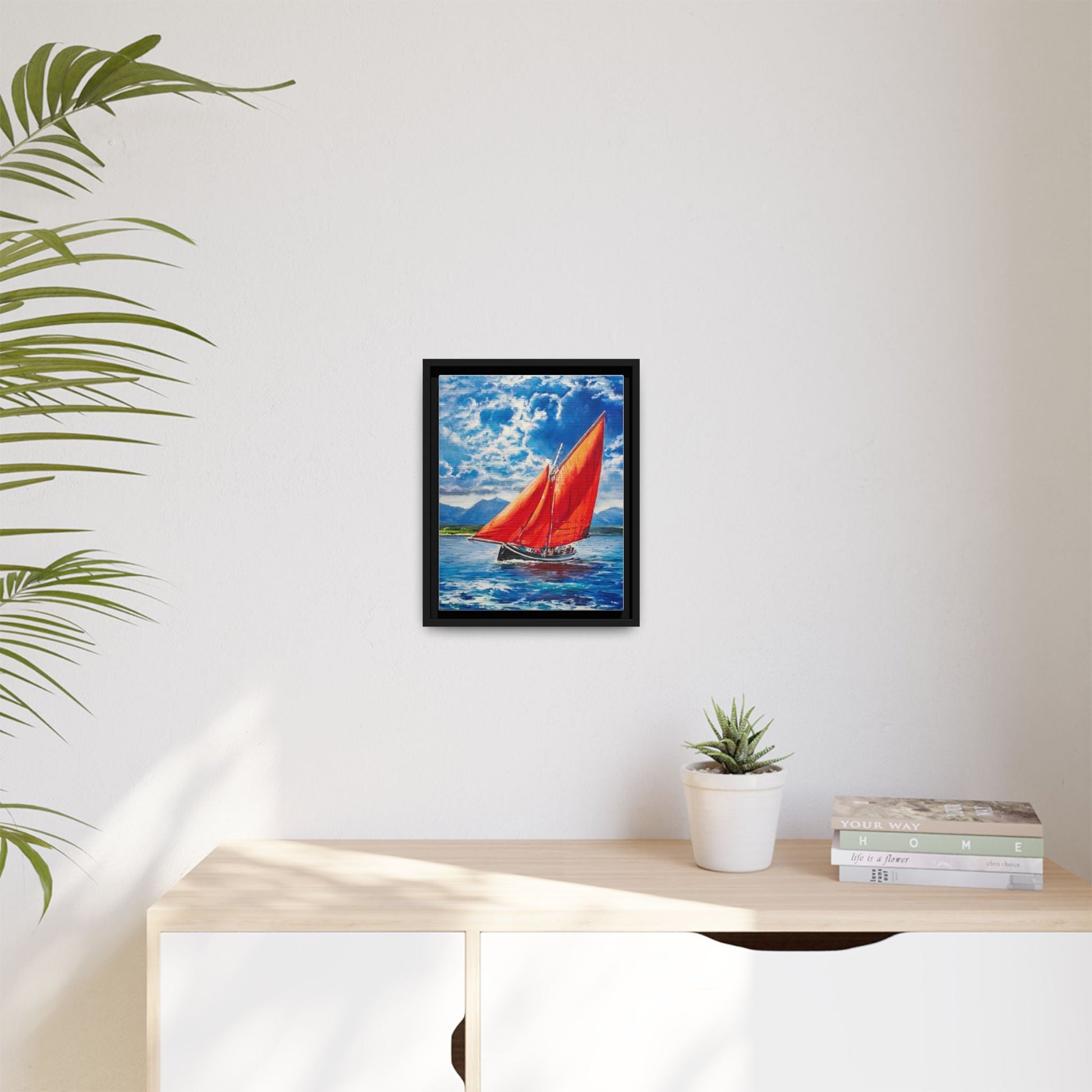 Single Galway Hooker – Premium Pinewood Art Frame for Timeless Décor