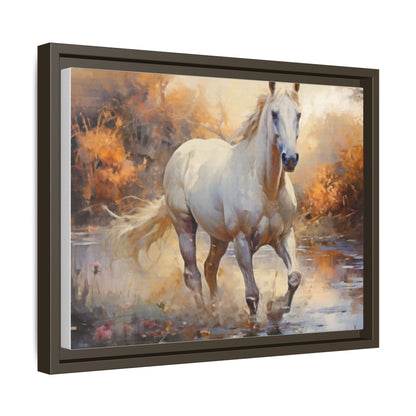 Arabian Horse – Elegant Pinewood Framed Wall Art for Timeless Décor