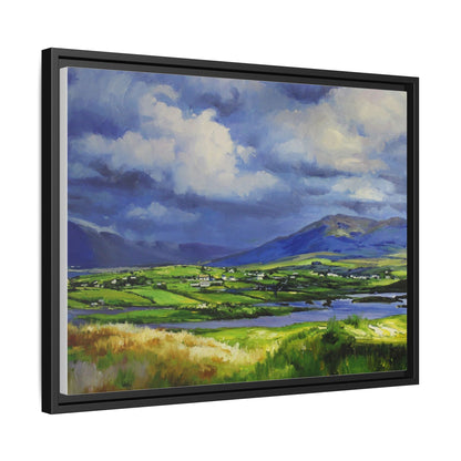 Connemara Fields - Stunning Irish landscape canvas print showcasing the serene beauty of Connemara's fields.