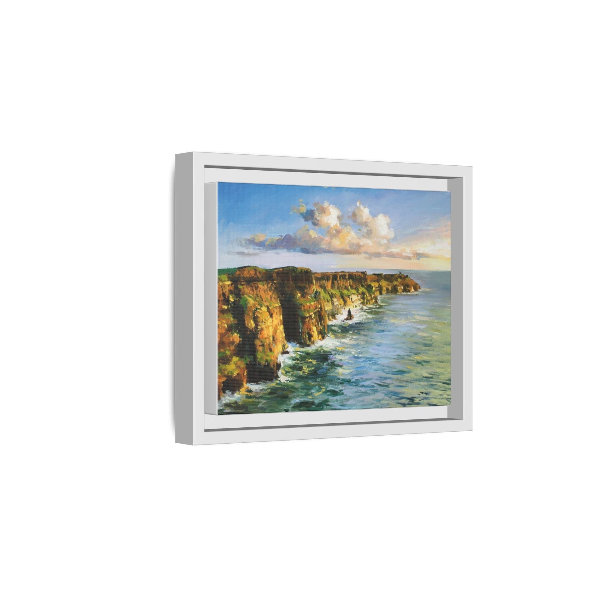 Cliffs of Moher wall art showcasing the dramatic Irish coastline, printed on high-quality canvas to bring natural beauty into your home décor.