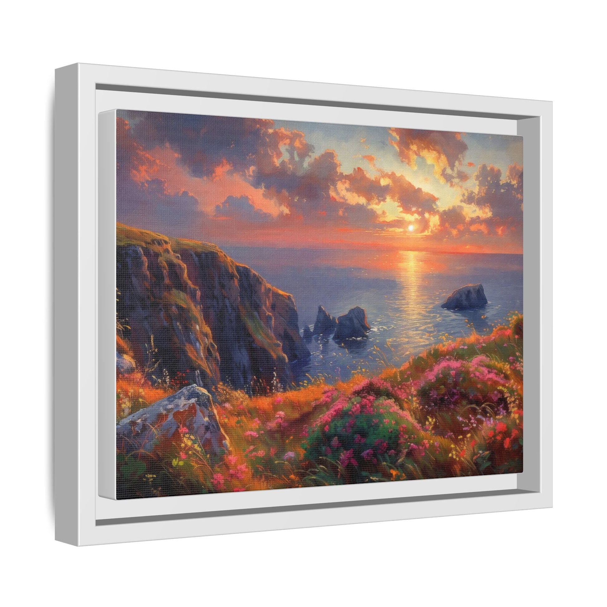 End of The Day wall art featuring a serene sunset landscape, printed on high-quality canvas to bring peaceful beauty and warmth to your home décor.