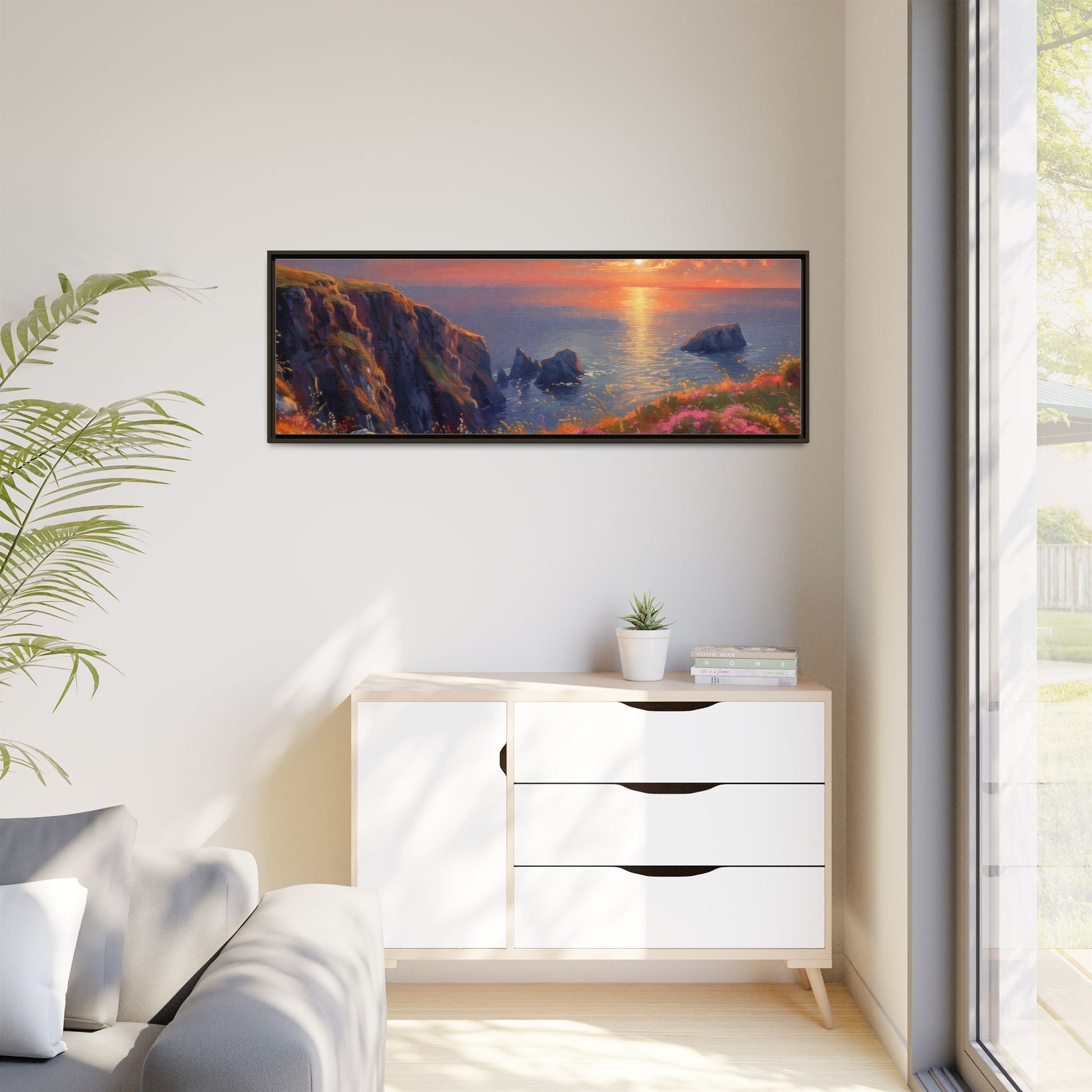 End of The Day wall art featuring a serene sunset landscape, printed on high-quality canvas to bring peaceful beauty and warmth to your home décor.