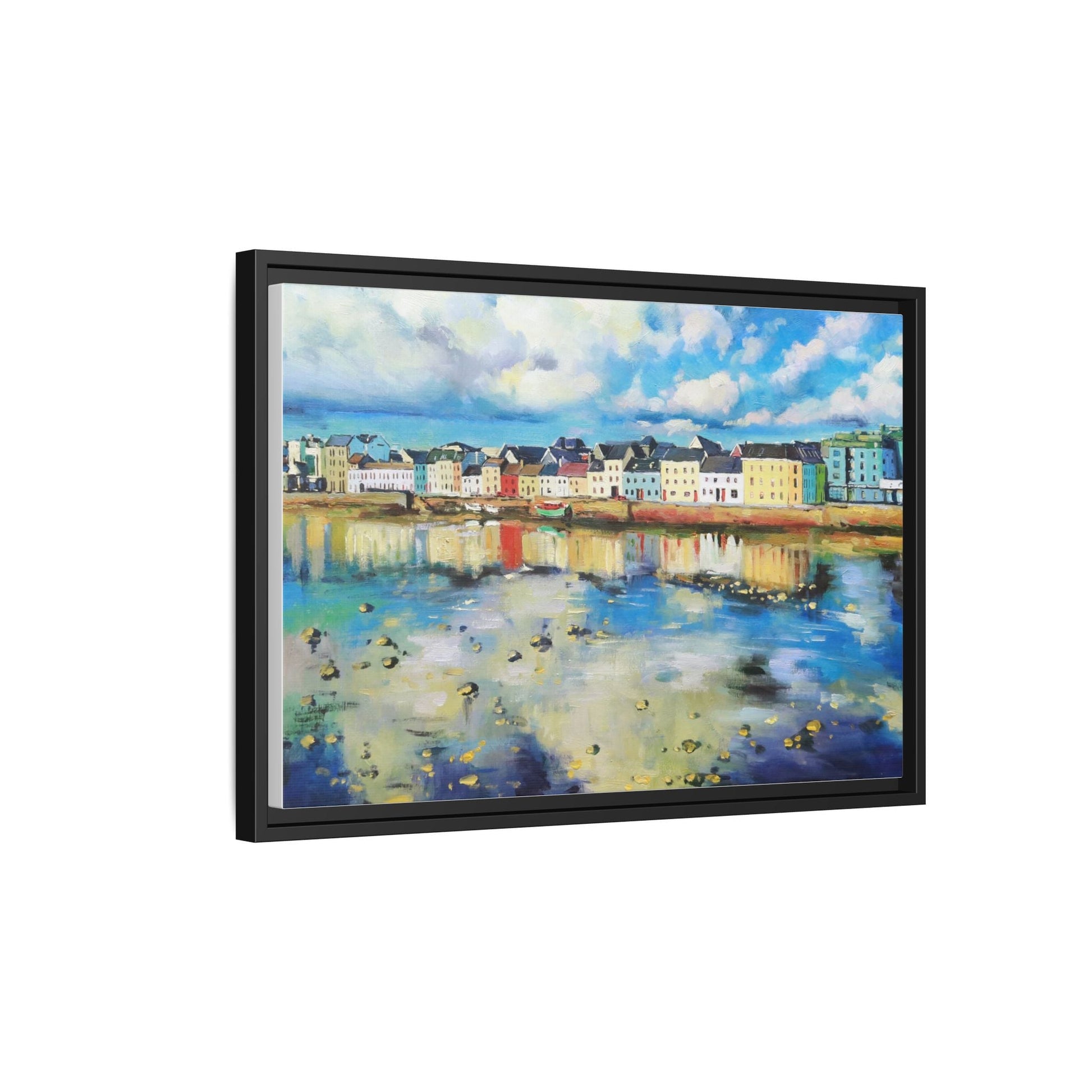 Galway Reflections wall art featuring serene Irish landscapes and water reflections, framed in premium quality wood.