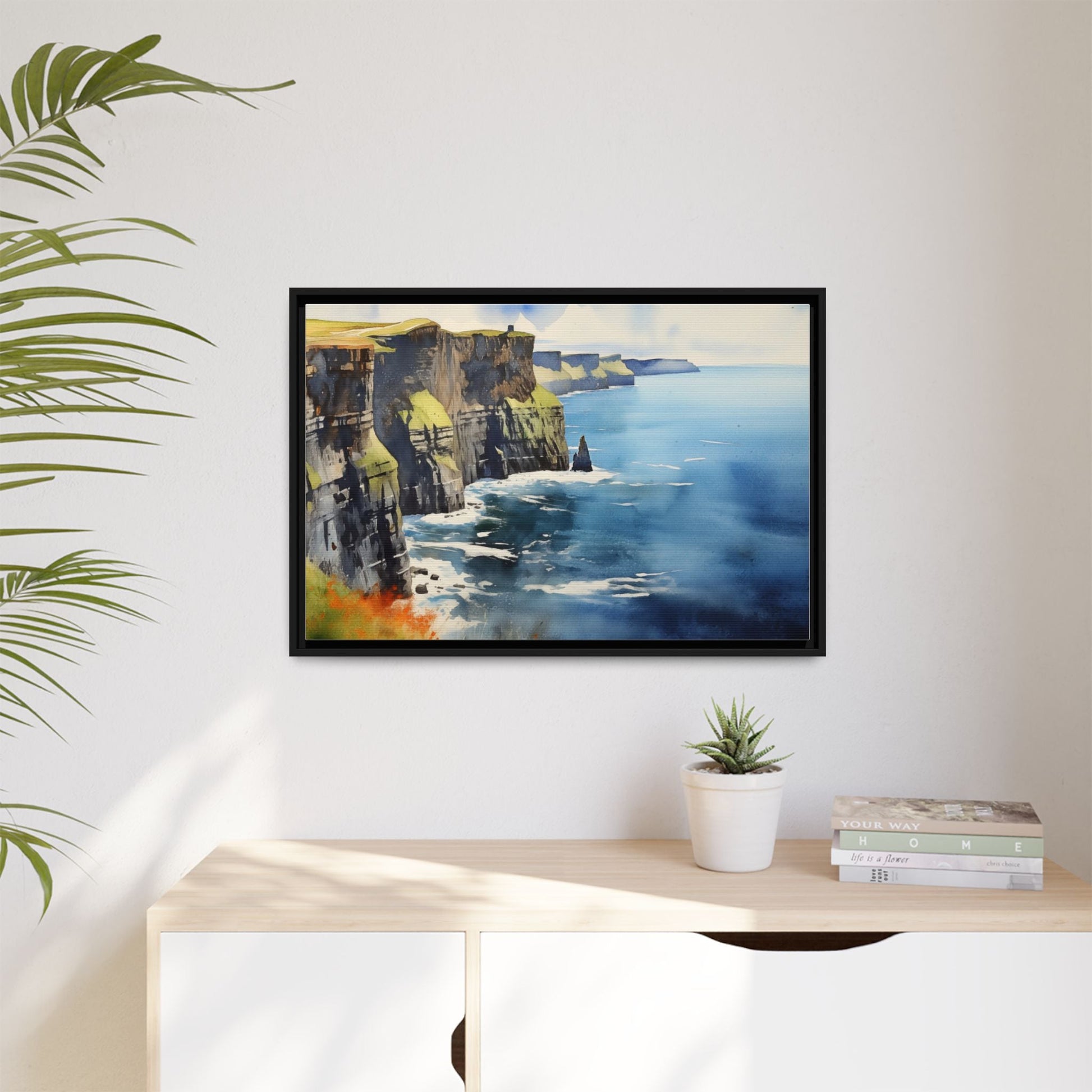 Cliffs of Moher Midday Sun - Beautiful Coastal Landscape Canvas Print