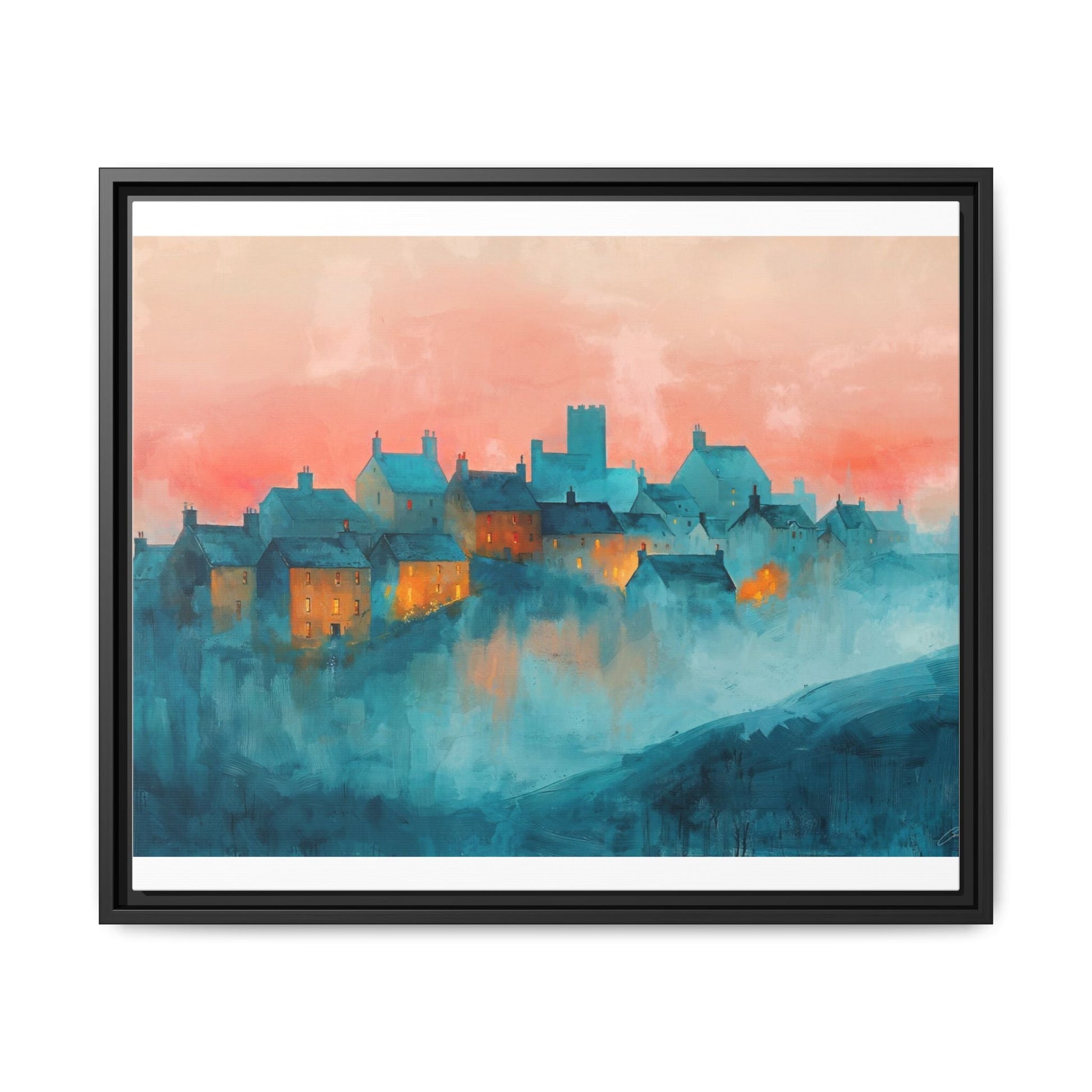 A Castle Town - Beautiful Landscape Canvas Print for Home Décor