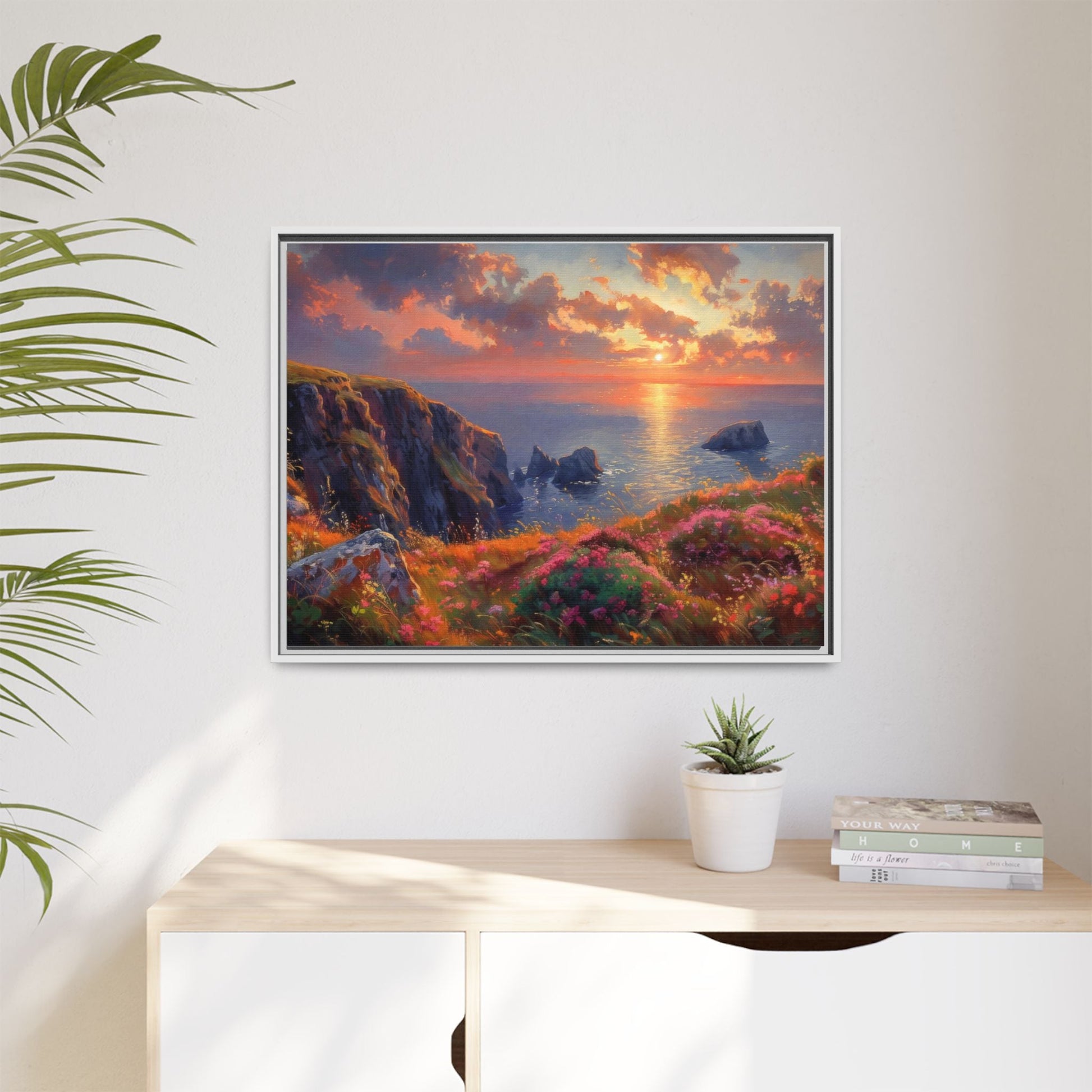 End of The Day wall art featuring a serene sunset landscape, printed on high-quality canvas to bring peaceful beauty and warmth to your home décor.