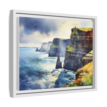 Watercolour of Cliffs of Moher – Beautiful Coastal Landscape Canvas Print