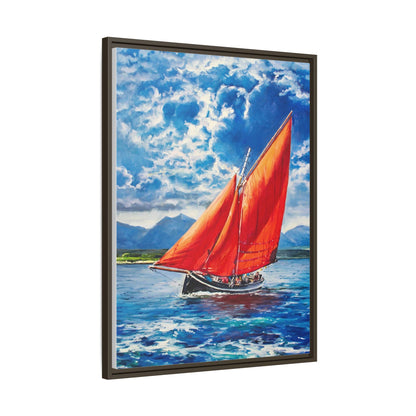 Single Galway Hooker – Premium Pinewood Art Frame for Timeless Décor