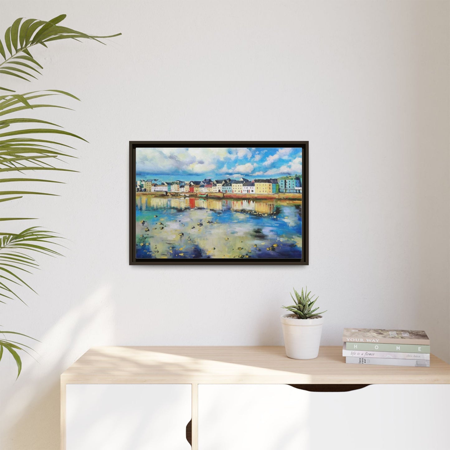 Galway Reflections wall art featuring serene Irish landscapes and water reflections, framed in premium quality wood.