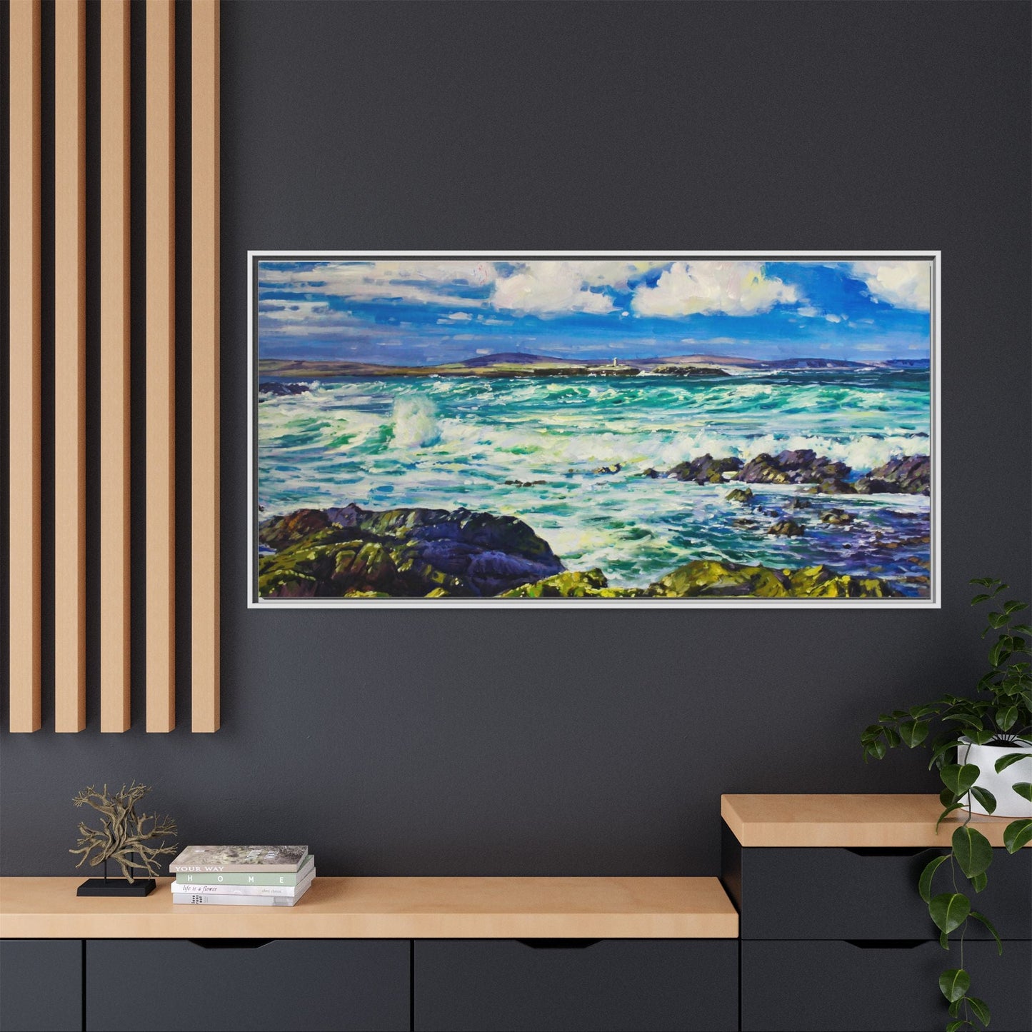 Ballyglass Lighthouse Erris wall art featuring the stunning coastal lighthouse, framed in premium materials for a perfect addition to any living space.