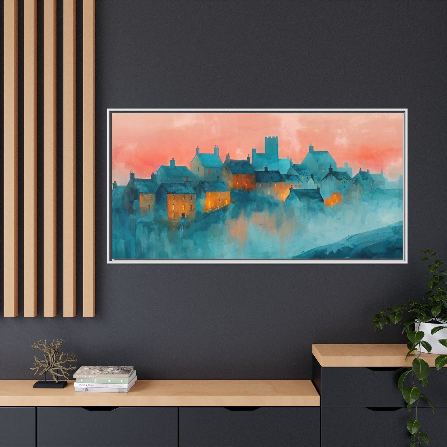 A Castle Town - Beautiful Landscape Canvas Print for all places Décor