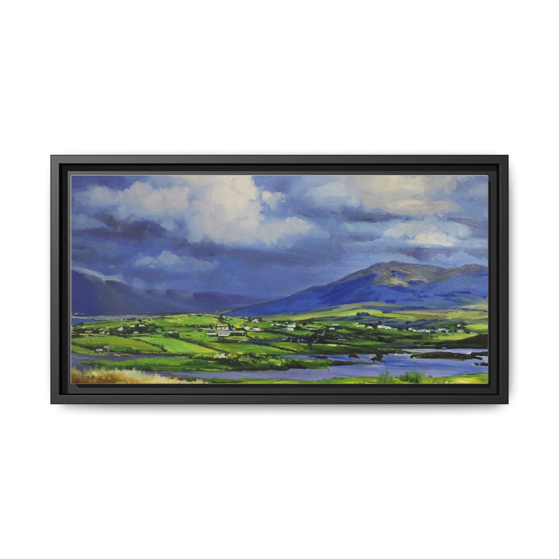 Connemara Fields - Stunning Irish landscape canvas print showcasing the serene beauty of Connemara's fields.