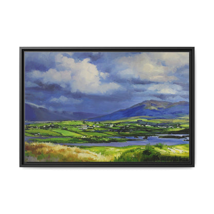 Connemara Fields - Stunning Irish landscape canvas print showcasing the serene beauty of Connemara's fields.