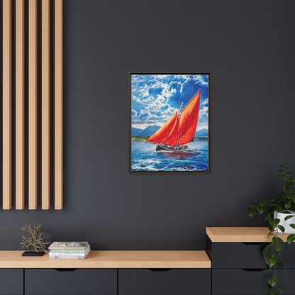 Single Galway Hooker – Premium Pinewood Art Frame for Timeless Décor