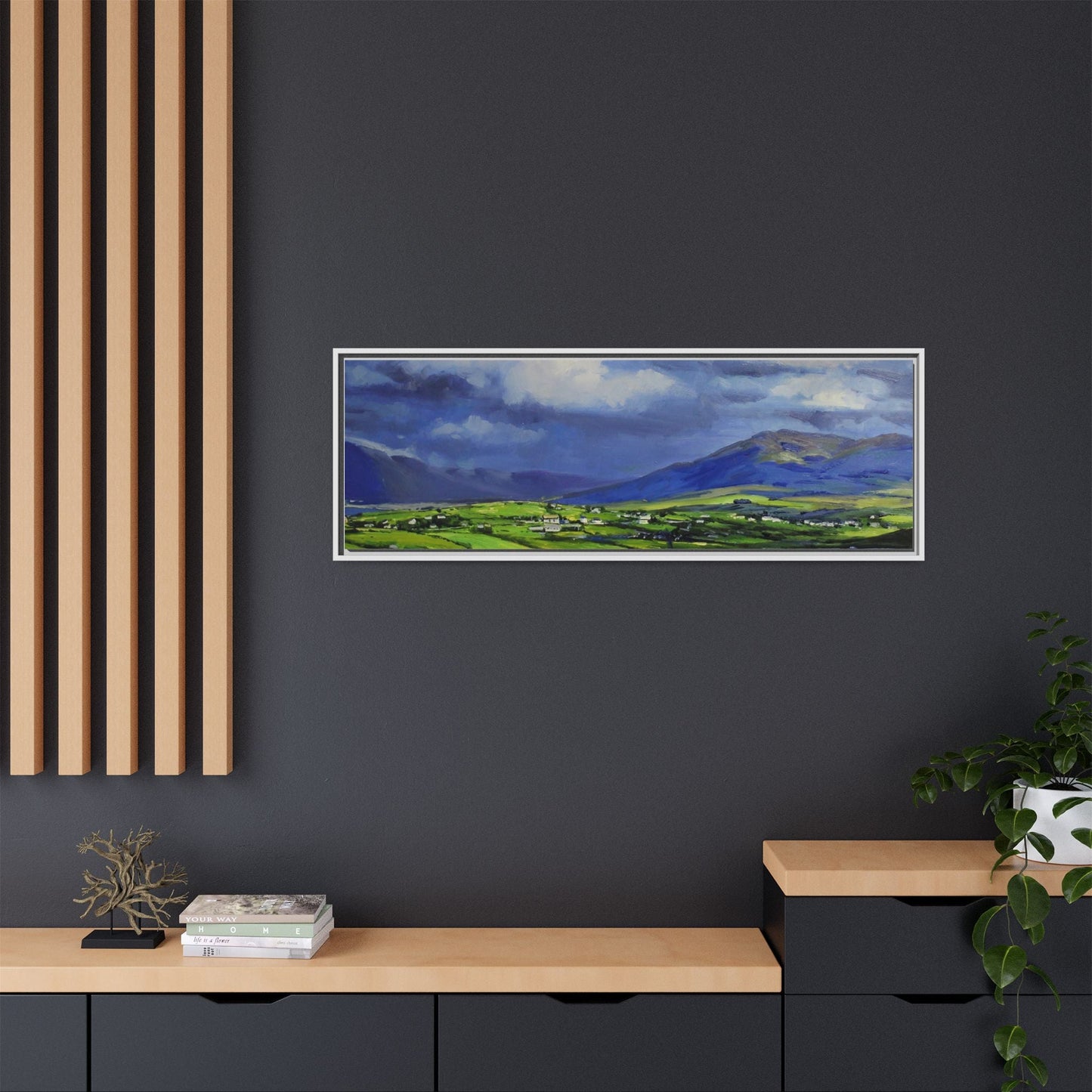 Connemara Fields - Stunning Irish landscape canvas print showcasing the serene beauty of Connemara's fields.