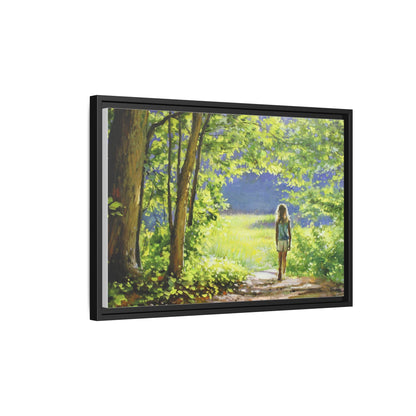 INTO THE LIGHT 11 – A captivating artwork featuring a luminous scene that evokes a sense of depth, movement, and serenity, framed in premium pinewood for timeless décor.