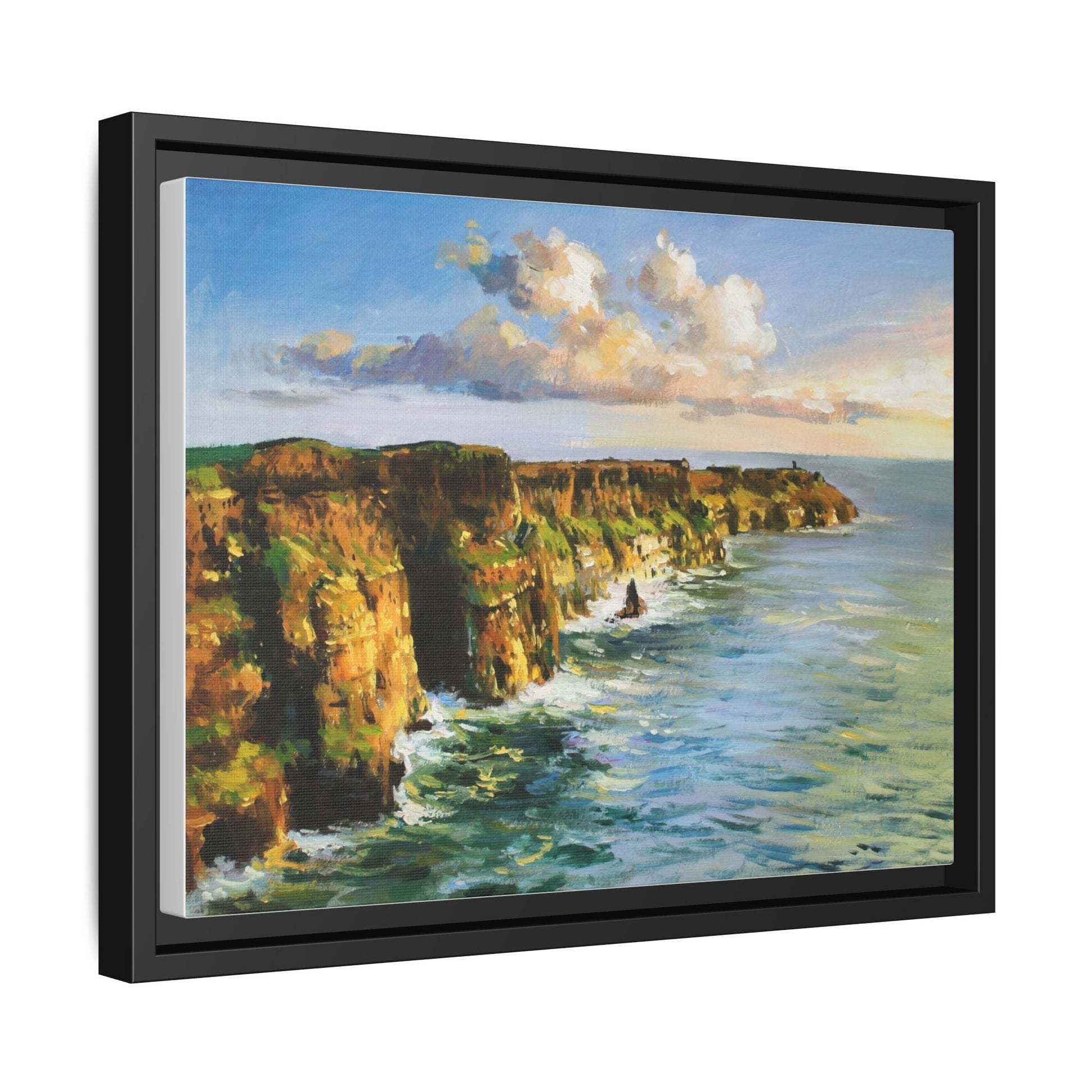 Cliffs of Moher wall art showcasing the dramatic Irish coastline, printed on high-quality canvas to bring natural beauty into your home décor.