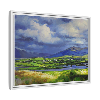 Connemara Fields - Stunning Irish landscape canvas print showcasing the serene beauty of Connemara's fields.