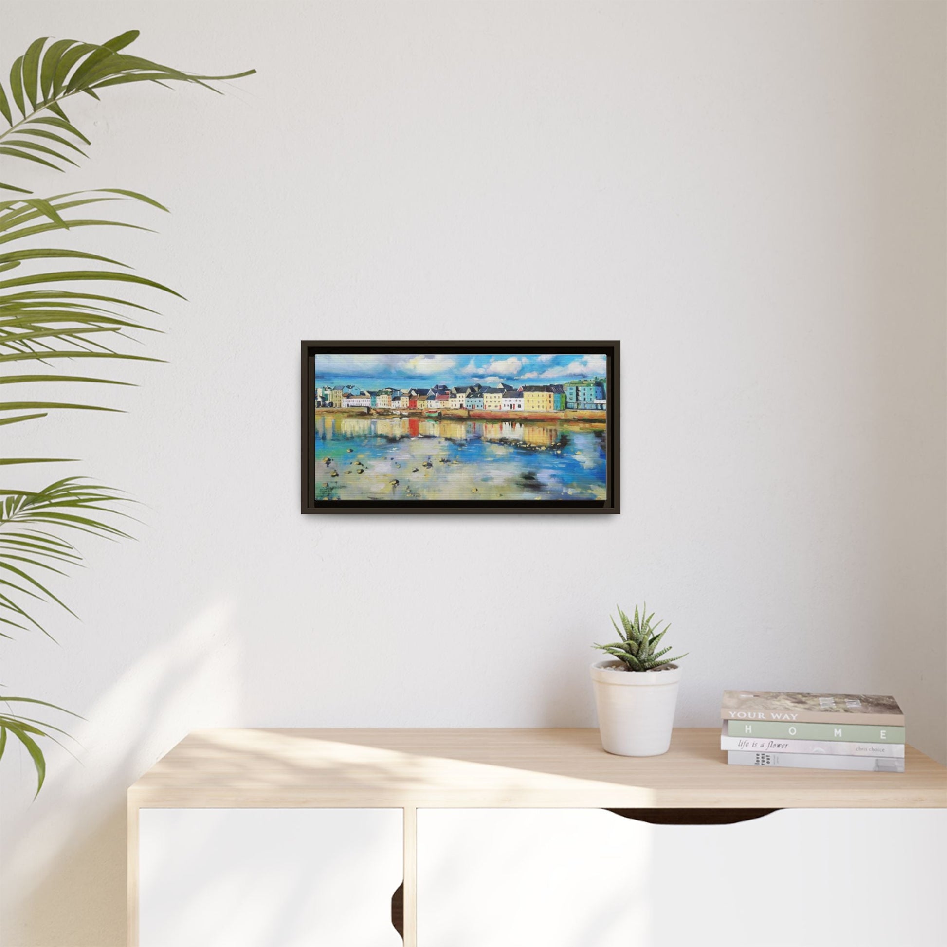 Galway Reflections wall art featuring serene Irish landscapes and water reflections, framed in premium quality wood.