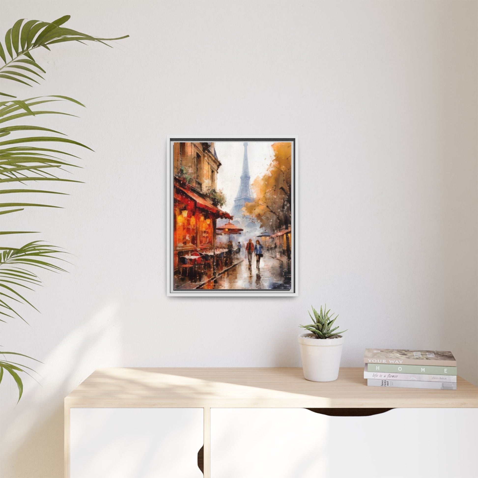 Eiffel Tower wall art featuring the iconic Paris landmark, printed on high-quality canvas to bring timeless beauty and elegance to your home décor.