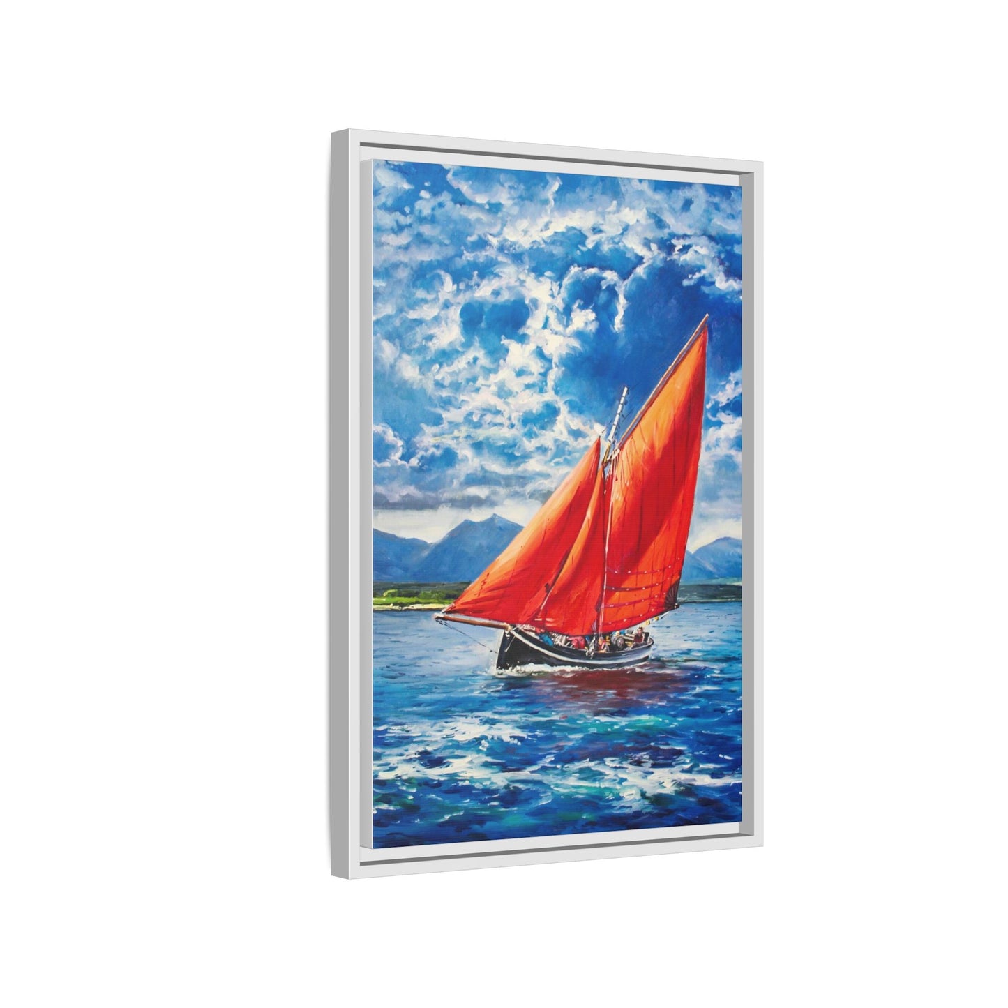 Single Galway Hooker – Premium Pinewood Art Frame for Timeless Décor