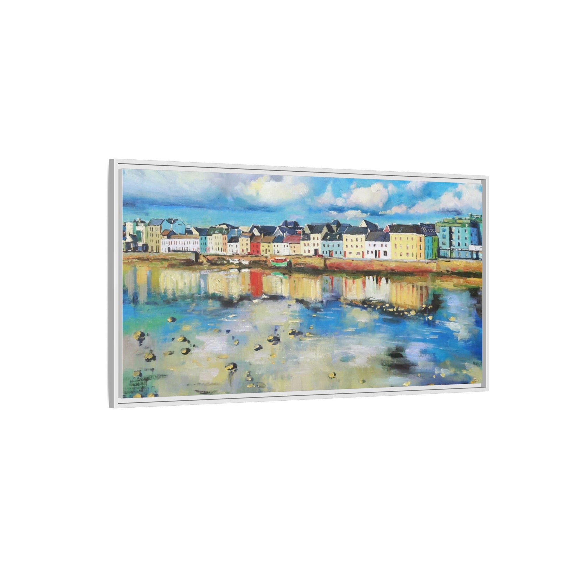 Galway Reflections wall art featuring serene Irish landscapes and water reflections, framed in premium quality wood.