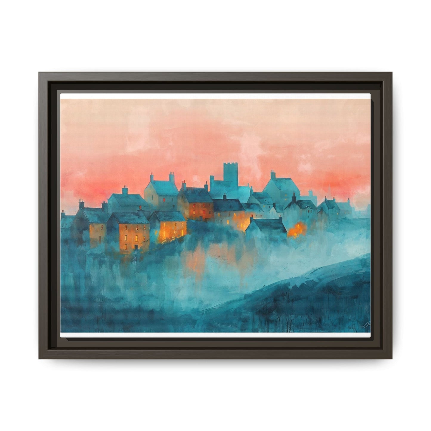 A Castle Town - Beautiful Landscape Canvas Print for Home Décor