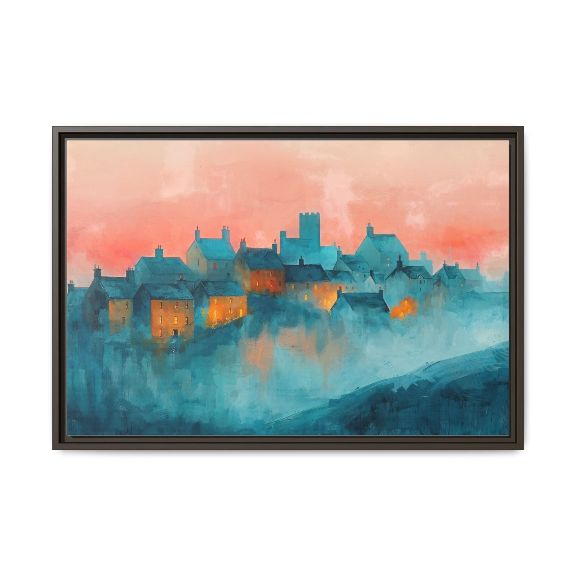 A Castle Town - Beautiful Landscape Canvas Print for Home Décor