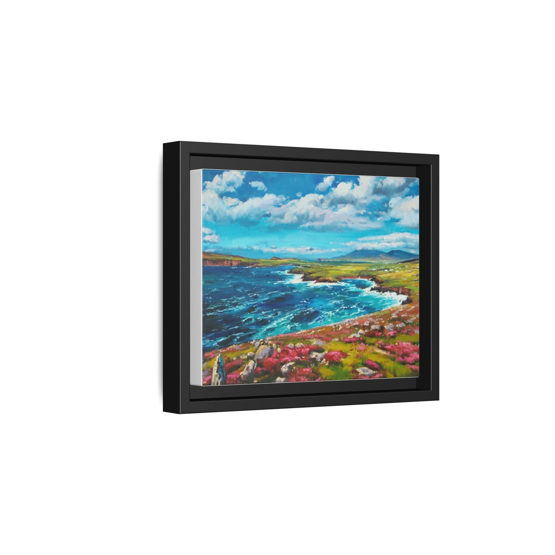 Dingle Peninsula wall art featuring a scenic view of Ireland's rugged coastline, printed on high-quality canvas with a premium frame.