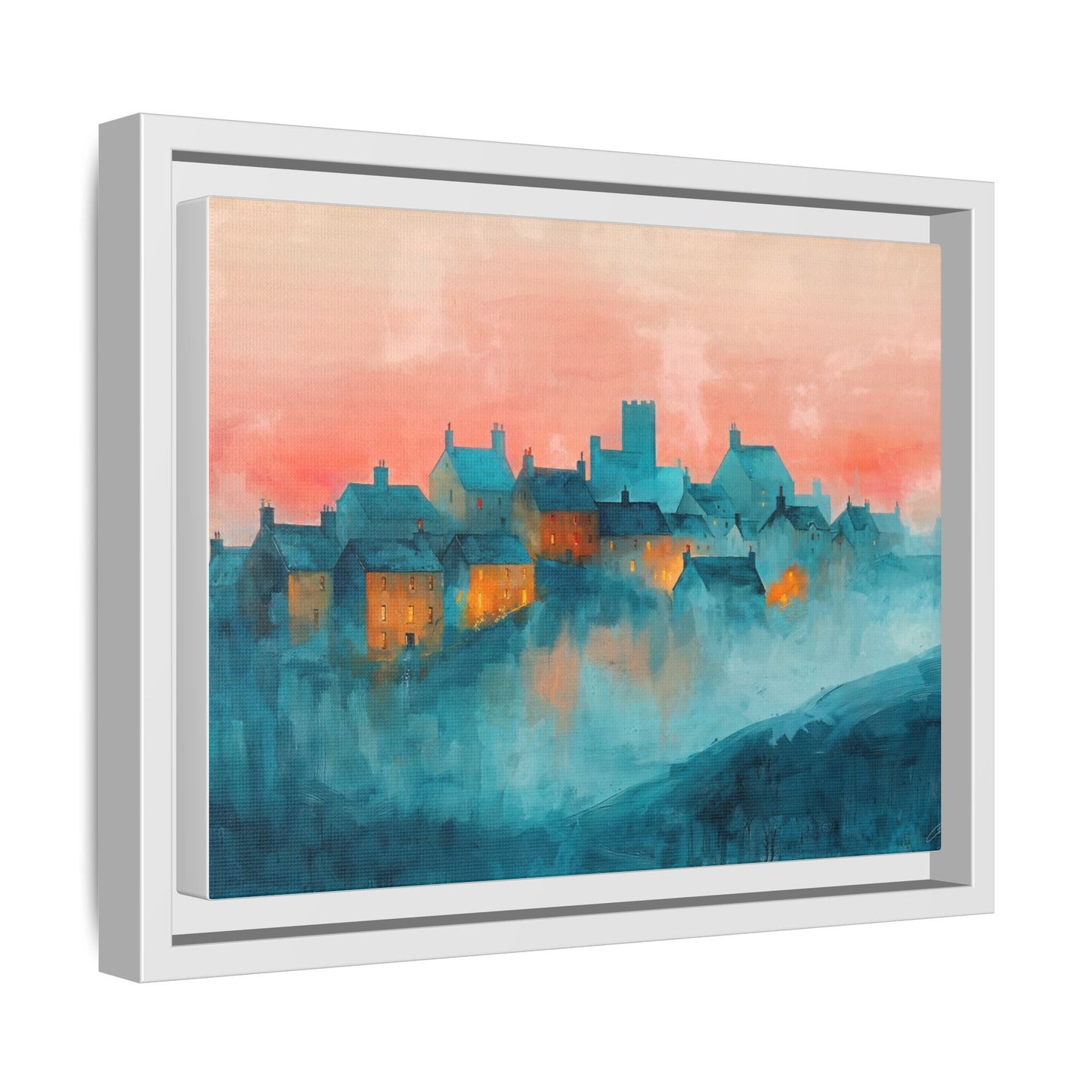 A Castle Town - Beautiful Landscape Canvas Print for Home Décor