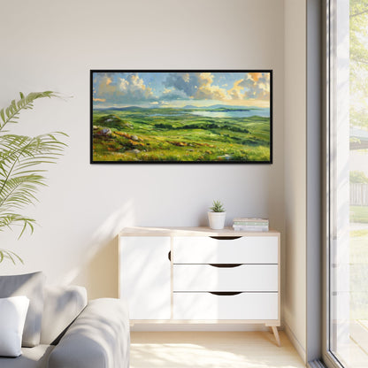 Wild Atlantic Summer Vista Wall Art - Breathtaking Coastal Landscape for Home Décor