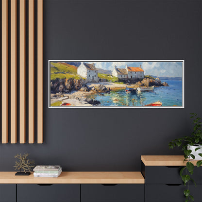 Island Harbour Coastal Landscape - Serene Wall Art Print for Home Décor