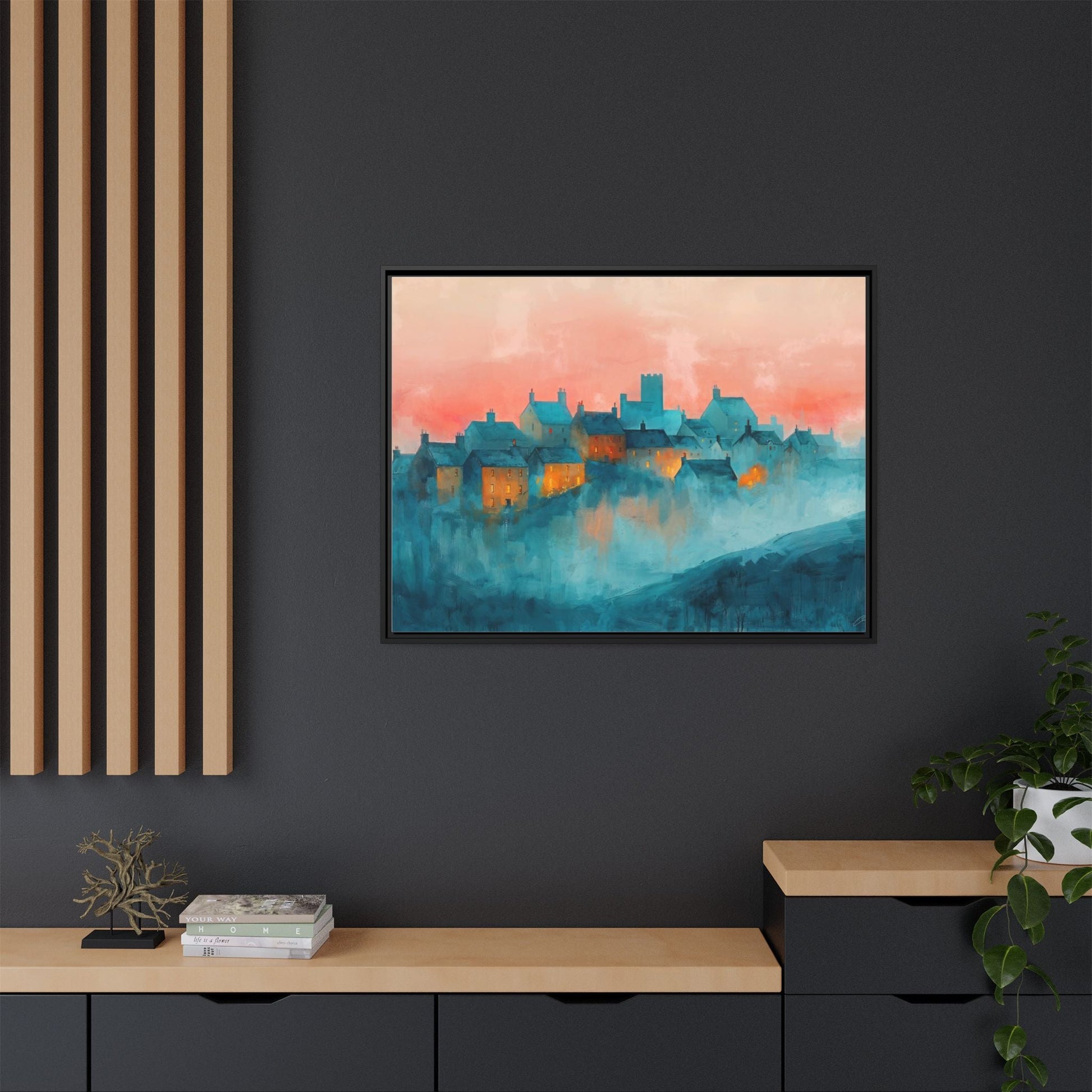 A Castle Town - Beautiful Landscape Canvas Print for Home Décor