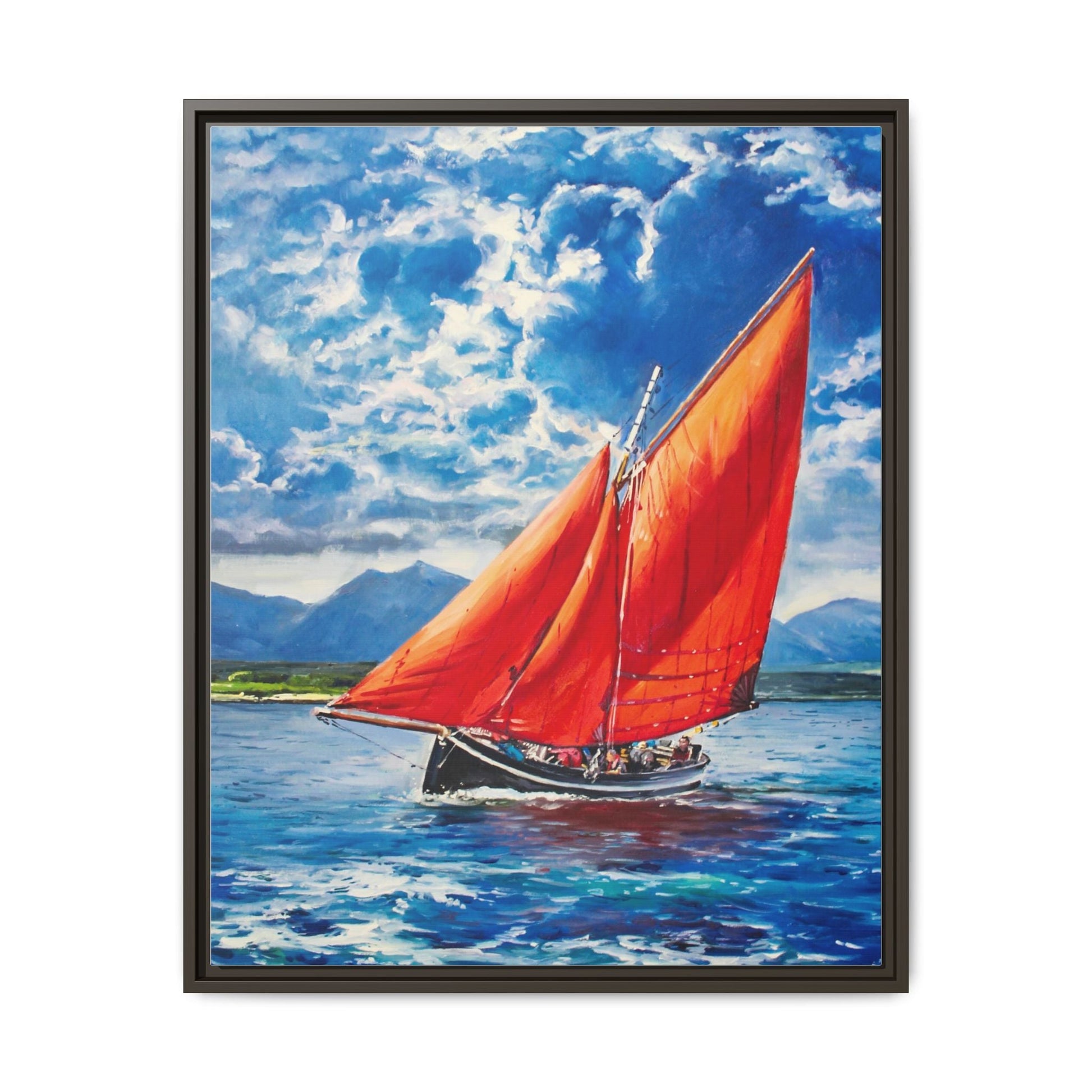 Single Galway Hooker – Premium Pinewood Art Frame for Timeless Décor