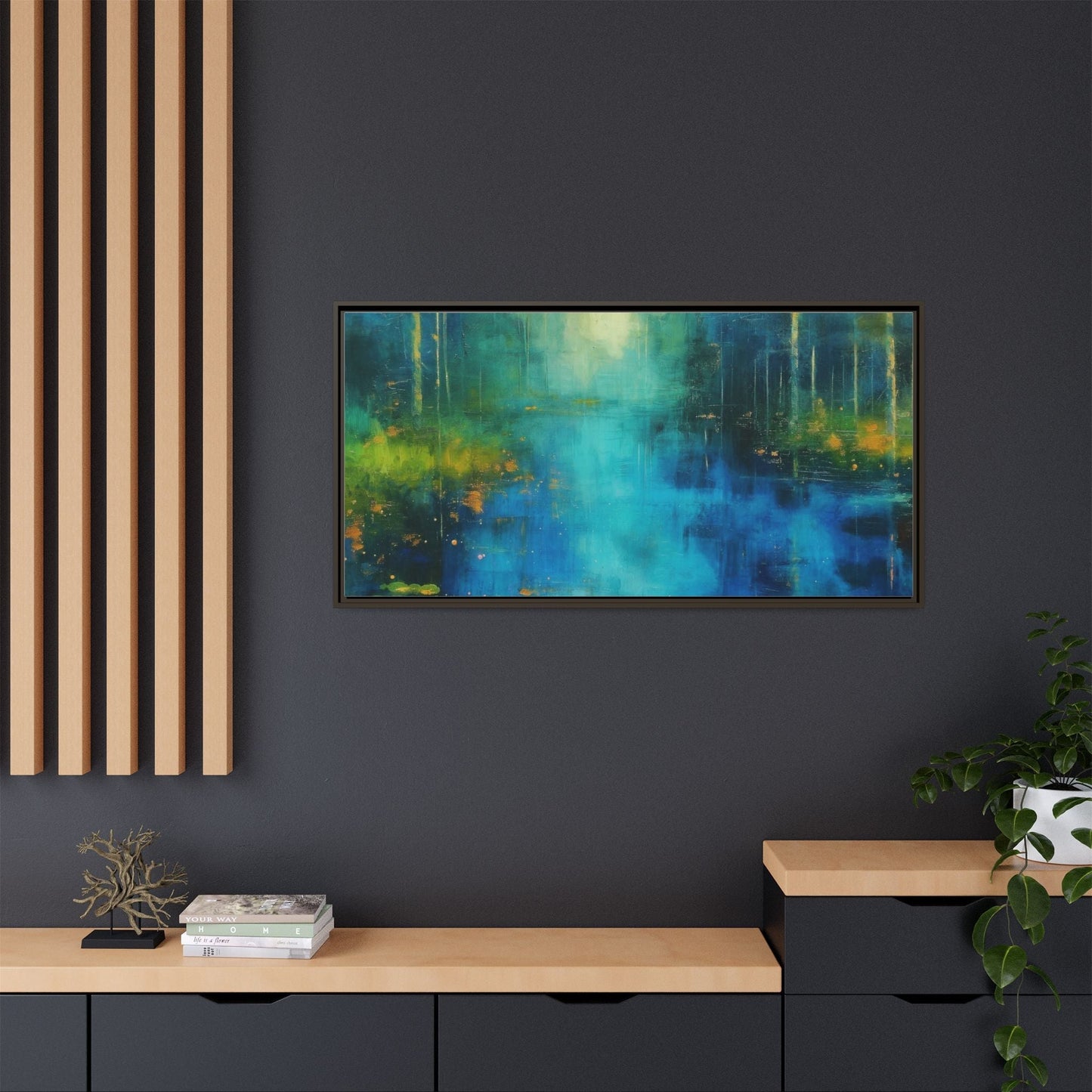 Symphony in Blue - Vibrant Abstract Canvas Print for Stylish Home Décor