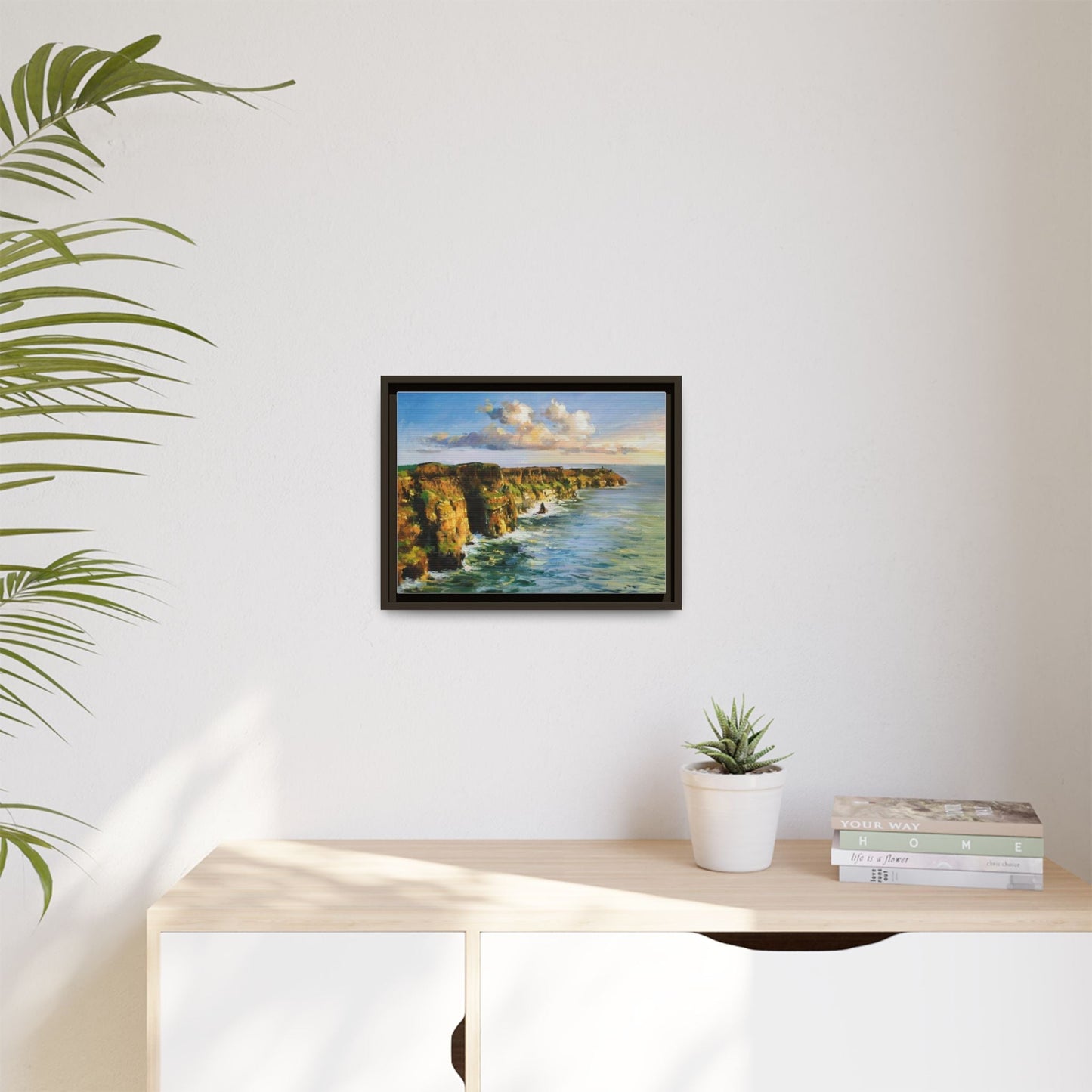 Cliffs of Moher wall art showcasing the dramatic Irish coastline, printed on high-quality canvas to bring natural beauty into your home décor.