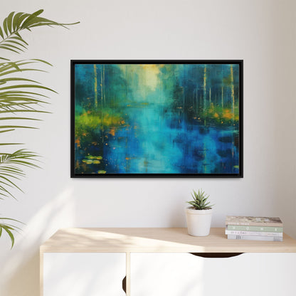 Symphony in Blue - Vibrant Abstract Canvas Print for Stylish Home Décor