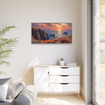 End of The Day wall art featuring a serene sunset landscape, printed on high-quality canvas to bring peaceful beauty and warmth to your home décor.