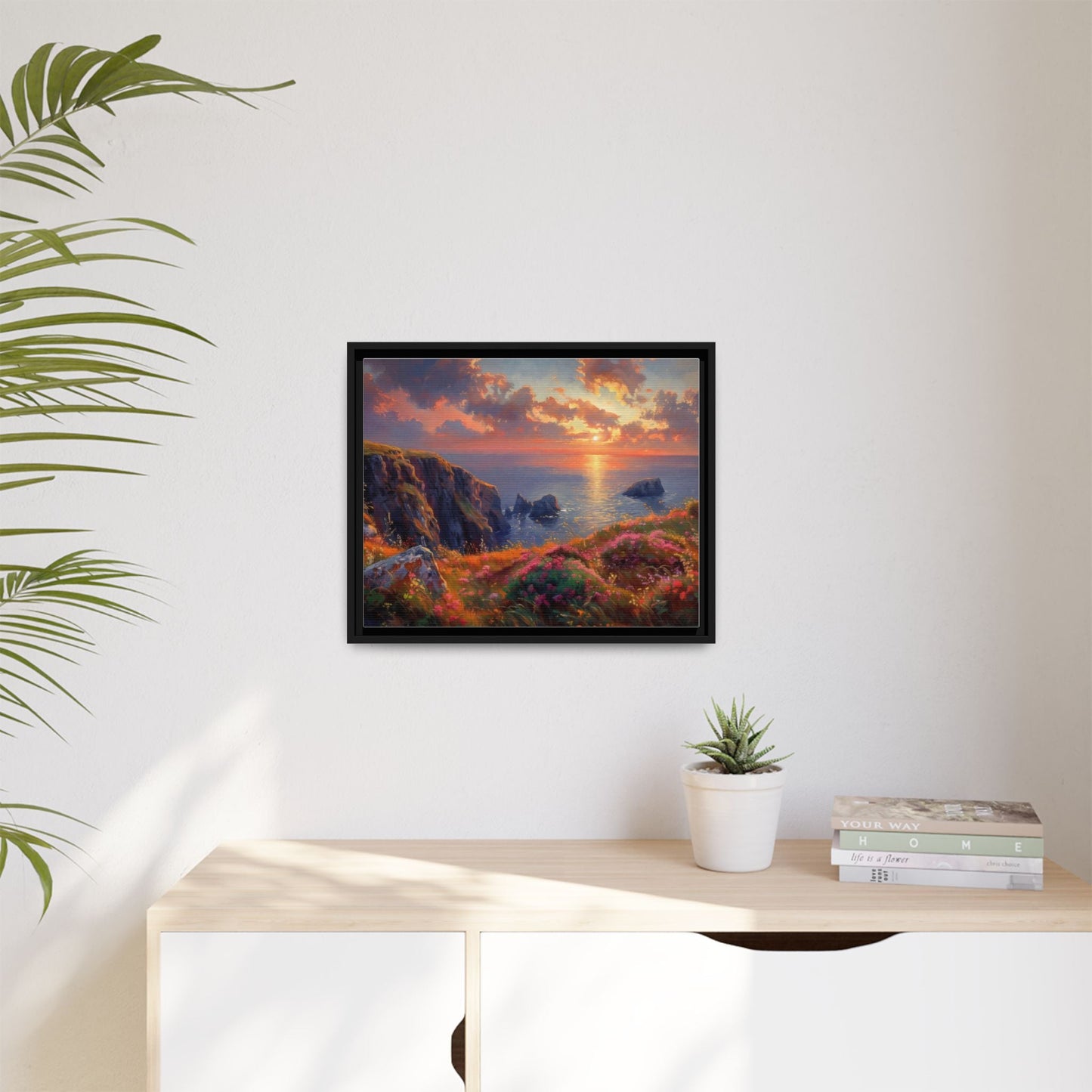 End of The Day wall art featuring a serene sunset landscape, printed on high-quality canvas to bring peaceful beauty and warmth to your home décor.