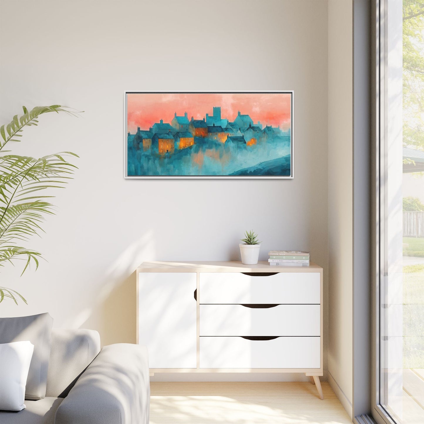 A Castle Town - Beautiful Landscape Canvas Print for all places Décor