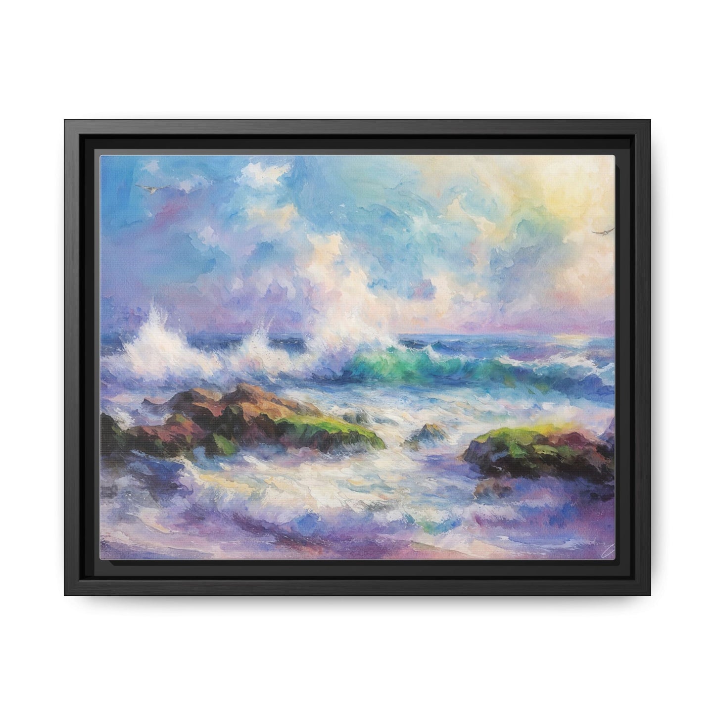 Achill Shoreline wcol wall art showcasing the stunning Irish coastal landscape, printed on high-quality canvas for a timeless and serene addition to your home décor.