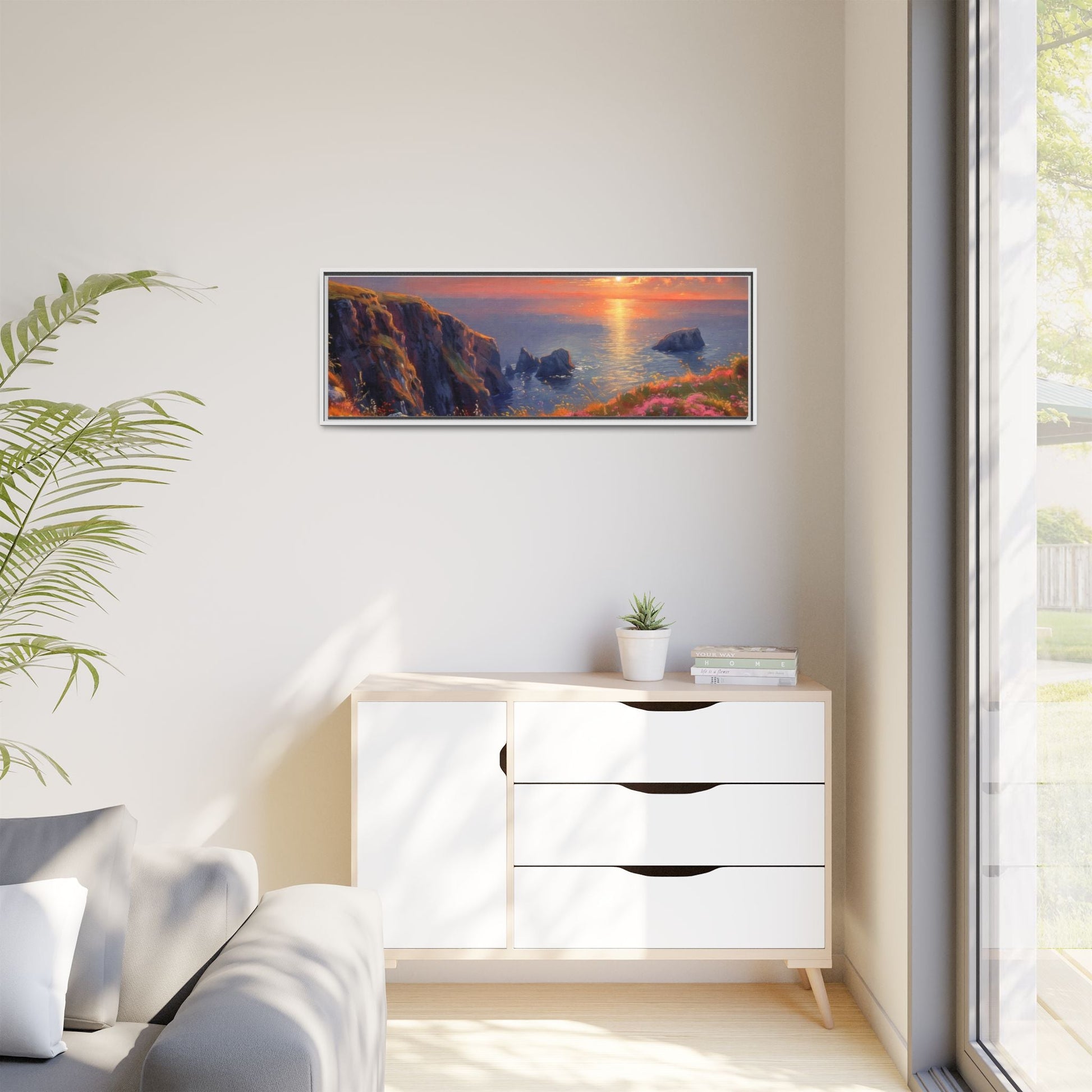 End of The Day wall art featuring a serene sunset landscape, printed on high-quality canvas to bring peaceful beauty and warmth to your home décor.