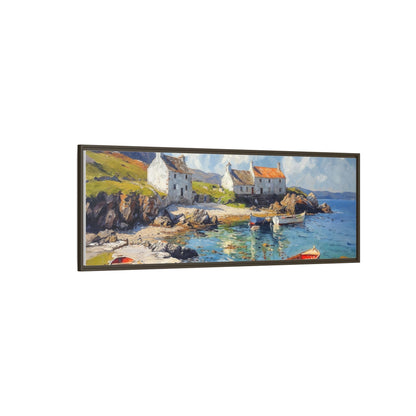 Island Harbour Coastal Landscape - Serene Wall Art Print for Home Décor