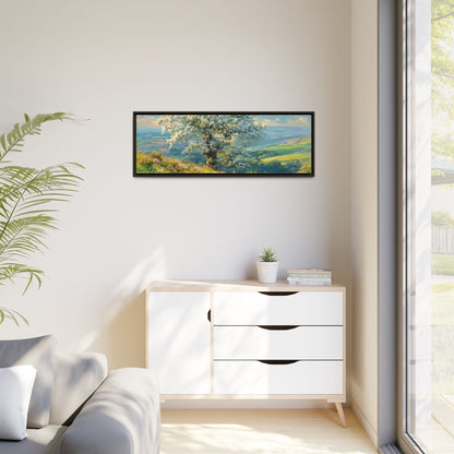 Whitethorn in Bloom wall art featuring a vibrant scene of blooming whitethorn trees, printed on high-quality canvas for a natural and timeless décor.