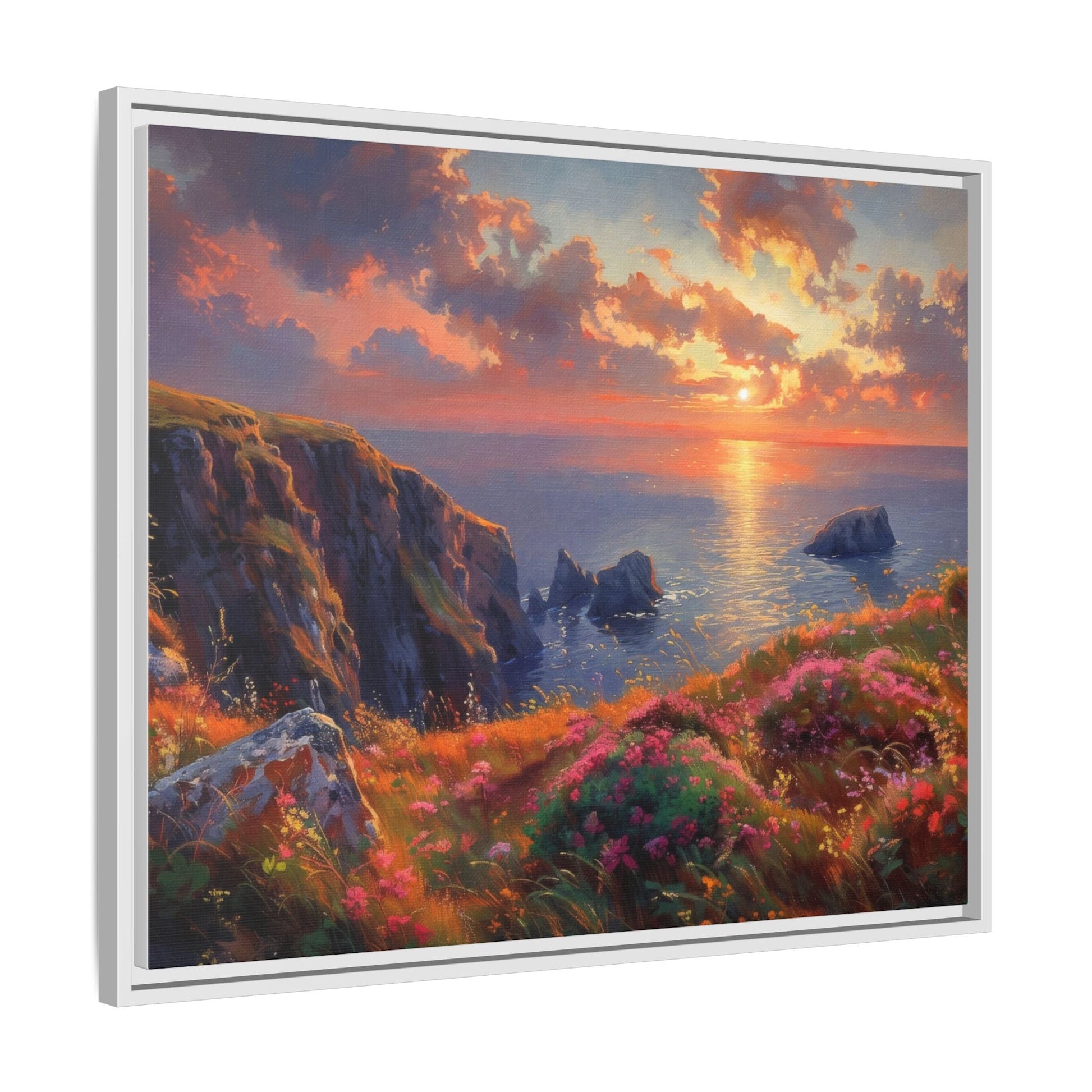 End of The Day wall art featuring a serene sunset landscape, printed on high-quality canvas to bring peaceful beauty and warmth to your home décor.