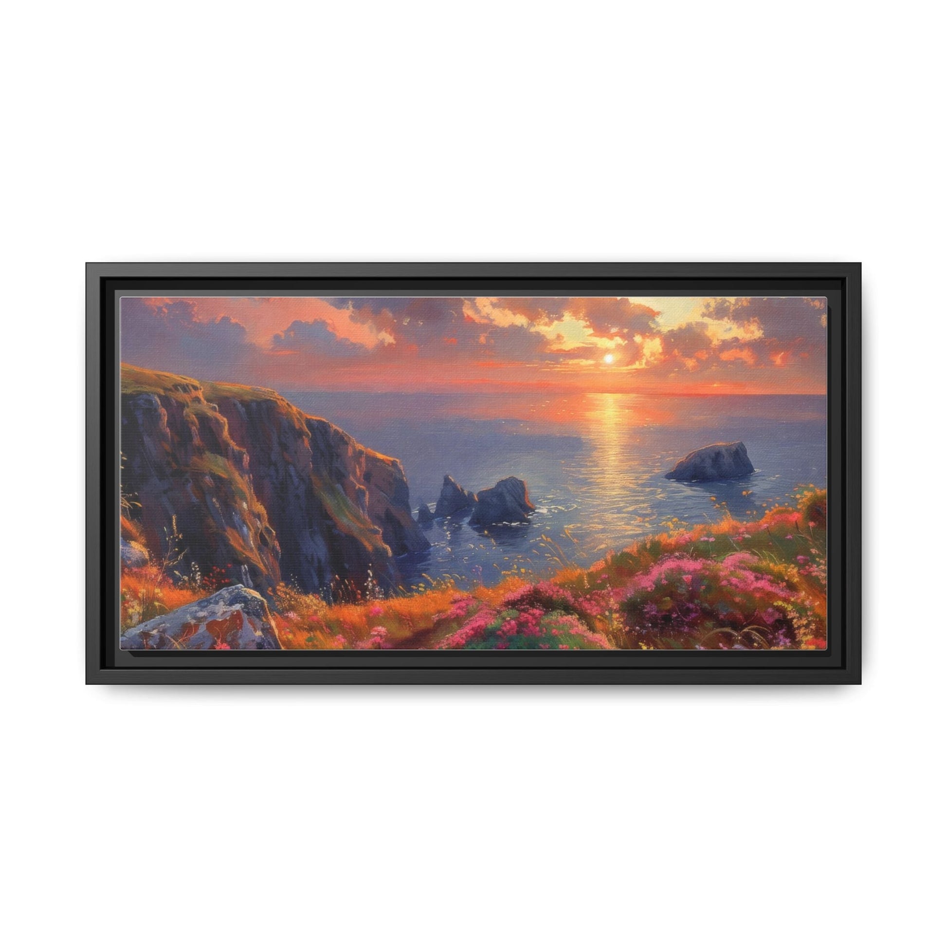 End of The Day wall art featuring a serene sunset landscape, printed on high-quality canvas to bring peaceful beauty and warmth to your home décor.